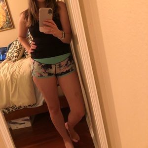 Lululemon multicolored running shorts
